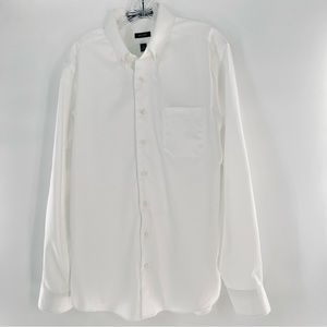 Batton 'Arthur' Stretch Cotton Button Down Dress Shirt White Men’s Size Large
